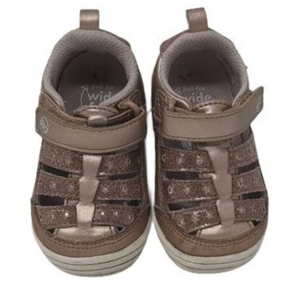 Stride Rite Devany Rose Gold Metallic Sneaker Girls Size 4 Stride Rite  Devany R